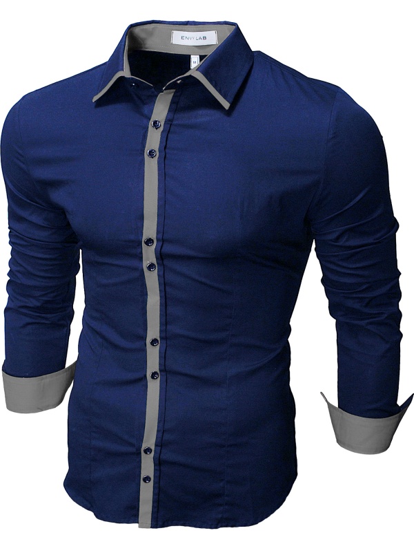 картинка товара рубашка line dark blue в магазине Envy LAB