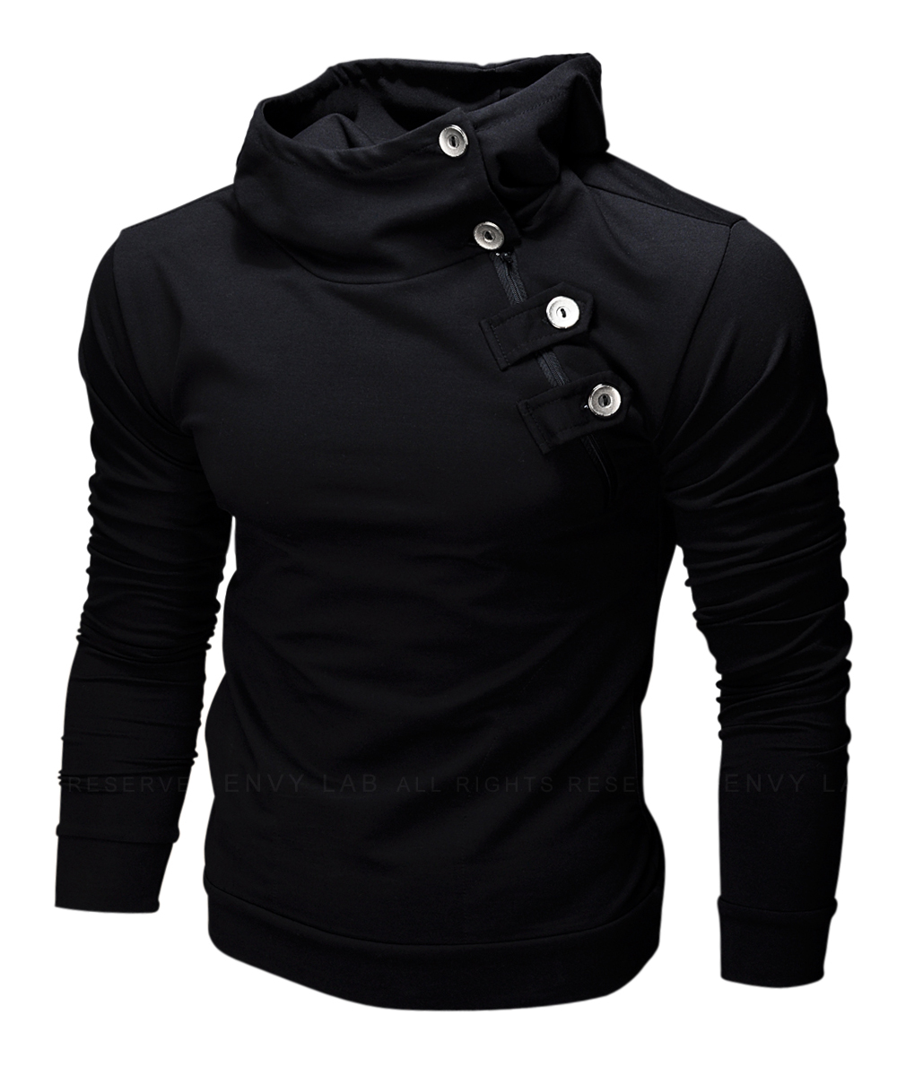 картинка товара толстовка neck zip hoodie black в магазине Envy LAB