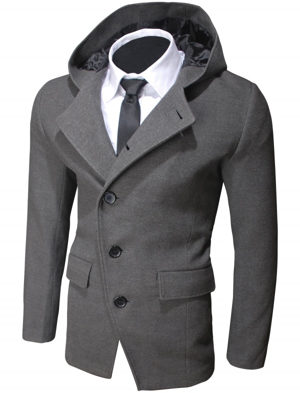 картинка товара пальто hood dark gray  в магазине Envy LAB