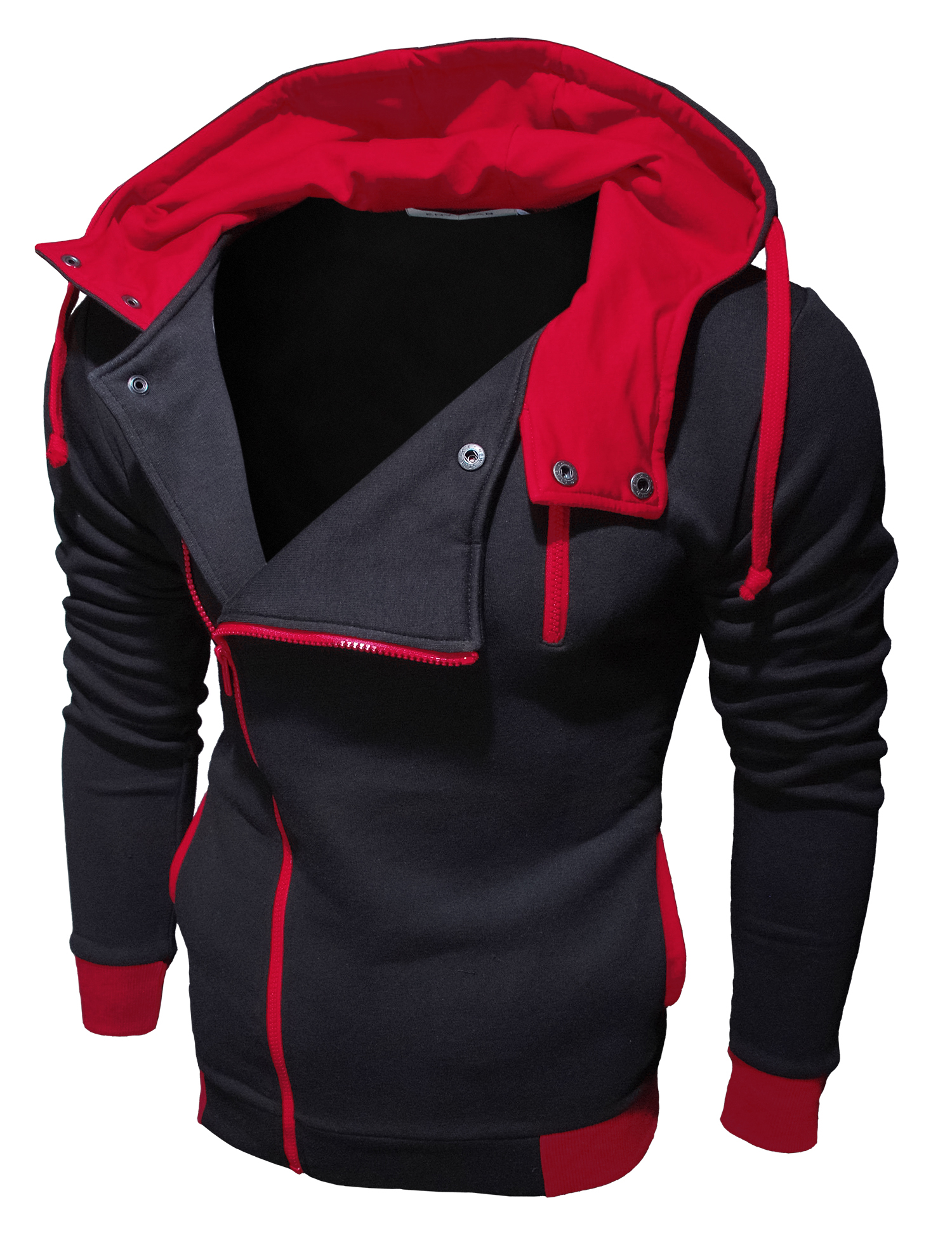 картинка товара толстовка combined hoodie black red 2 в магазине Envy LAB